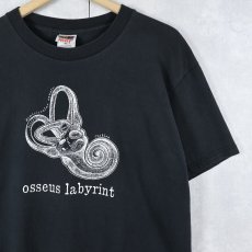 画像1: 2000's "osseus labyrint" プリントTシャツ BLACK L (1)