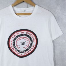 画像1: 80's USA製 INTERNATIONAL UNION OF OPERATING ENGINEERS 労働組合 プリントTシャツ L (1)