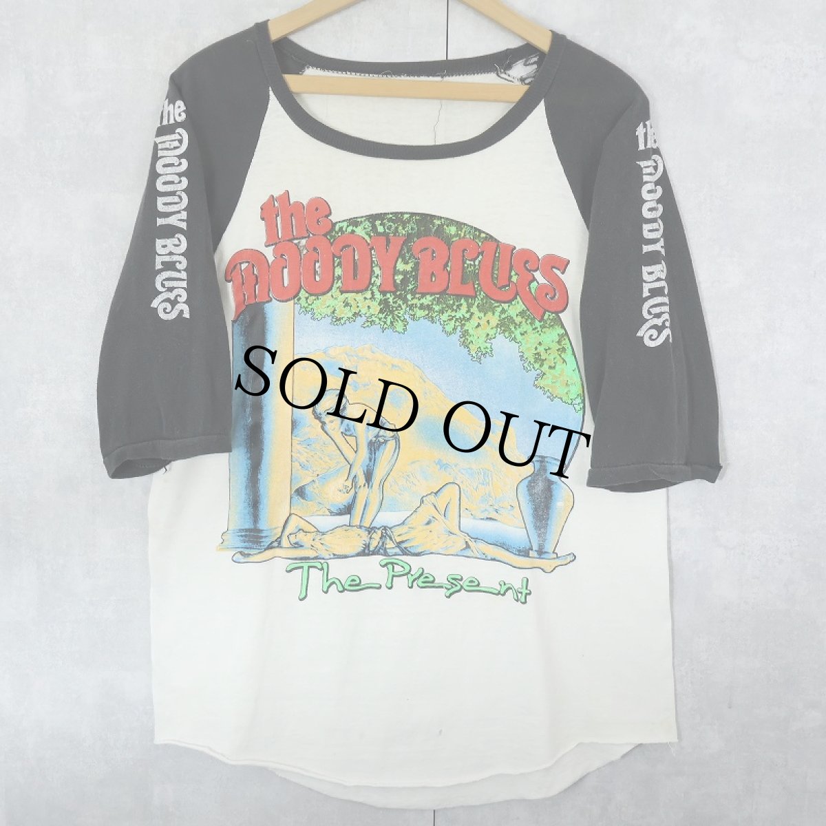 画像1: 70〜80's The Moody Blues ロックバンドラグランTシャツ (1)