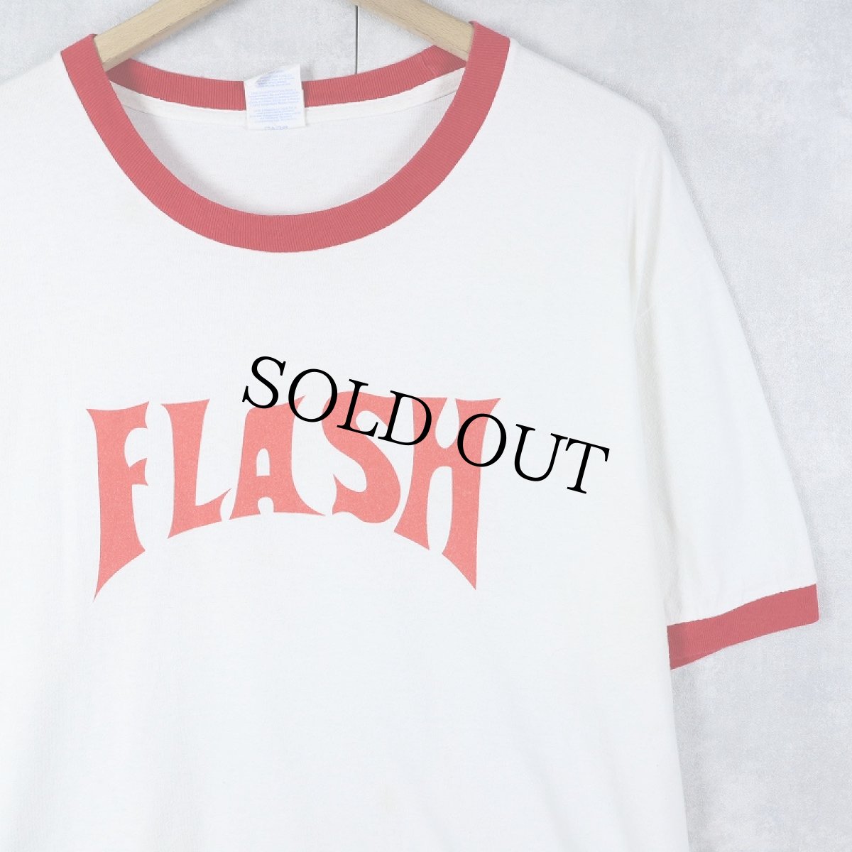 画像1: Flash Gordon ファンタジー映画プリント リンガーTシャツ L (1)