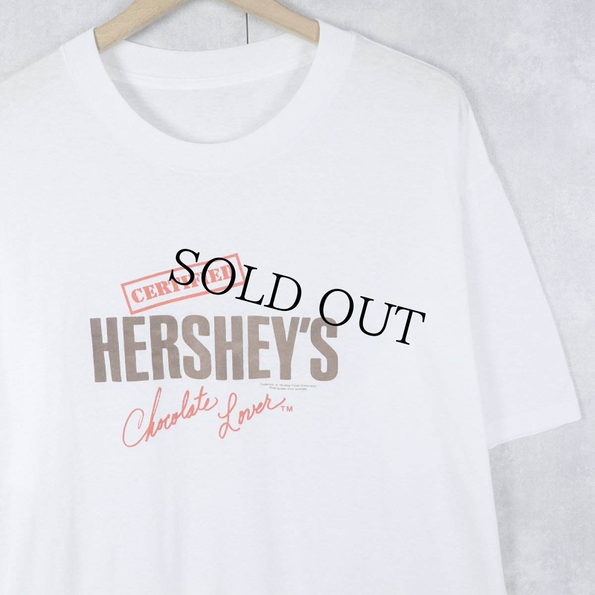 画像1: 80〜90's HERSHEY'S お菓子メーカー ロゴプリントTシャツ (1)