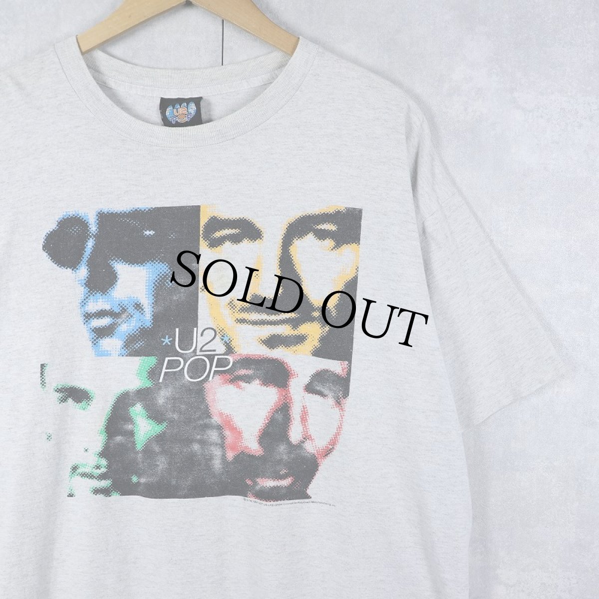 画像1: 90's U2 "POP" ロックバンドアルバムTシャツ XL (1)