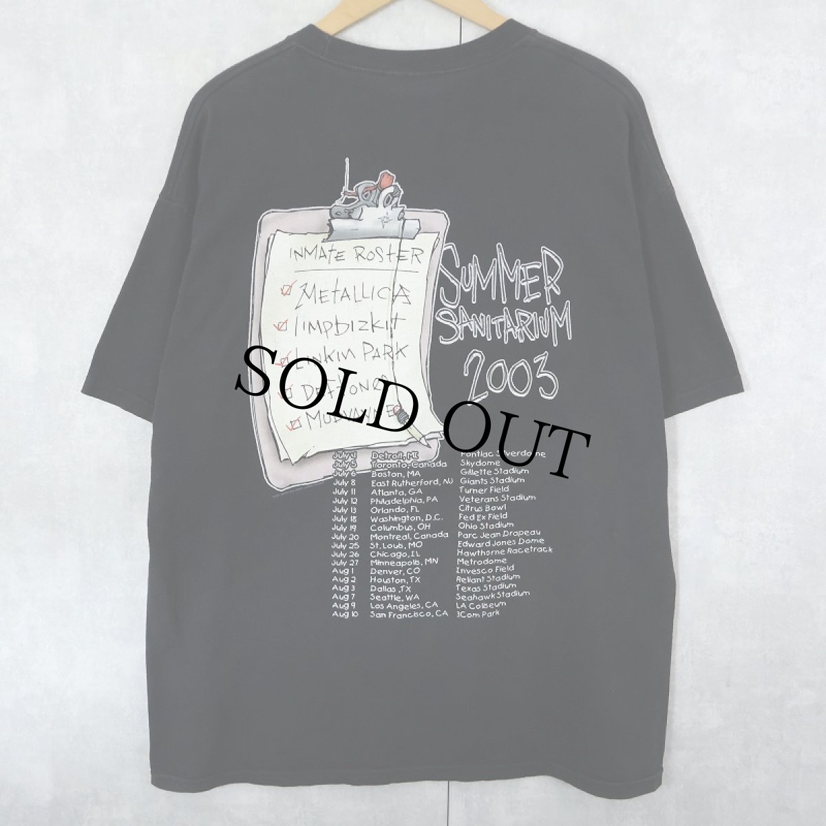 画像2: 2003 METALLICA USA製 "SUMMER SANITARIUM TOUR" ミュージックフェスティバルTシャツ BLACK XL (2)