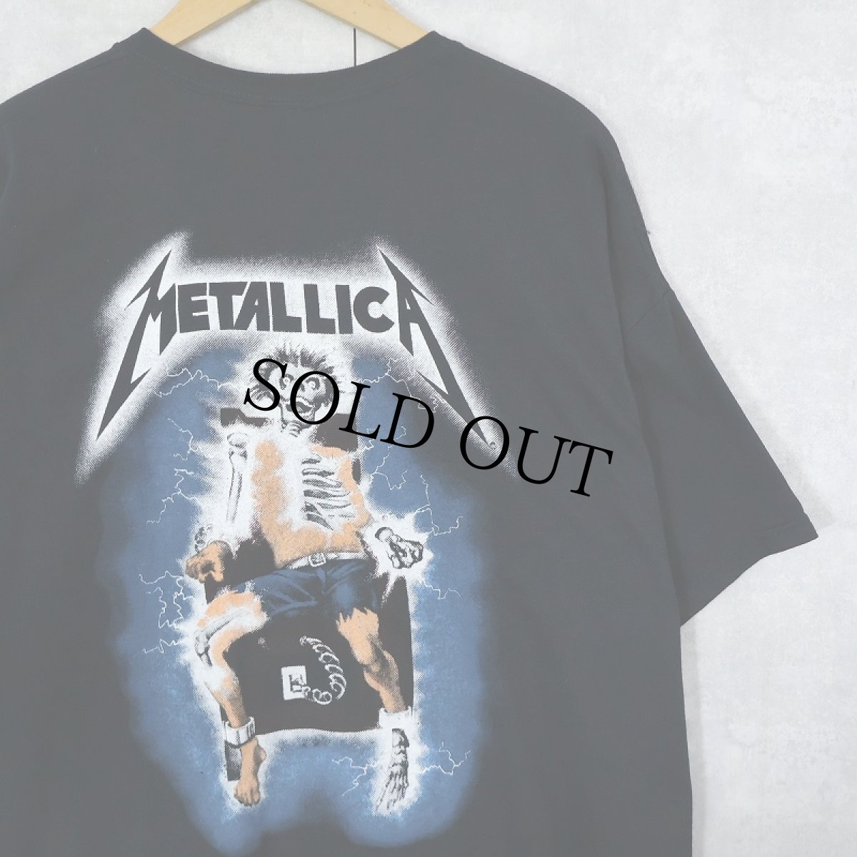 画像2: METALLICA "RIDE THE LIGHTNING" ヘヴィメタルバンドアルバムTシャツ BLACK 2X (2)