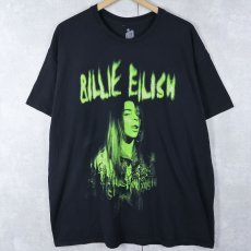 画像1: BILLIE EILISH ミュージシャン プリントTシャツ BLACK XL (1)