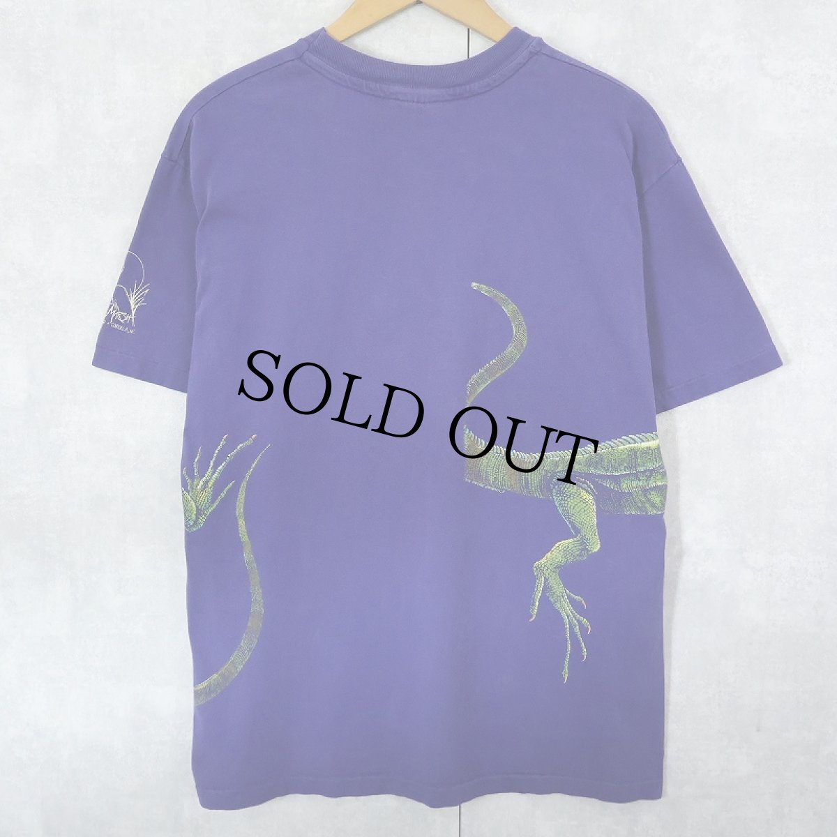画像2: 90's USA製 イグアナ巻きプリントTシャツ L (2)
