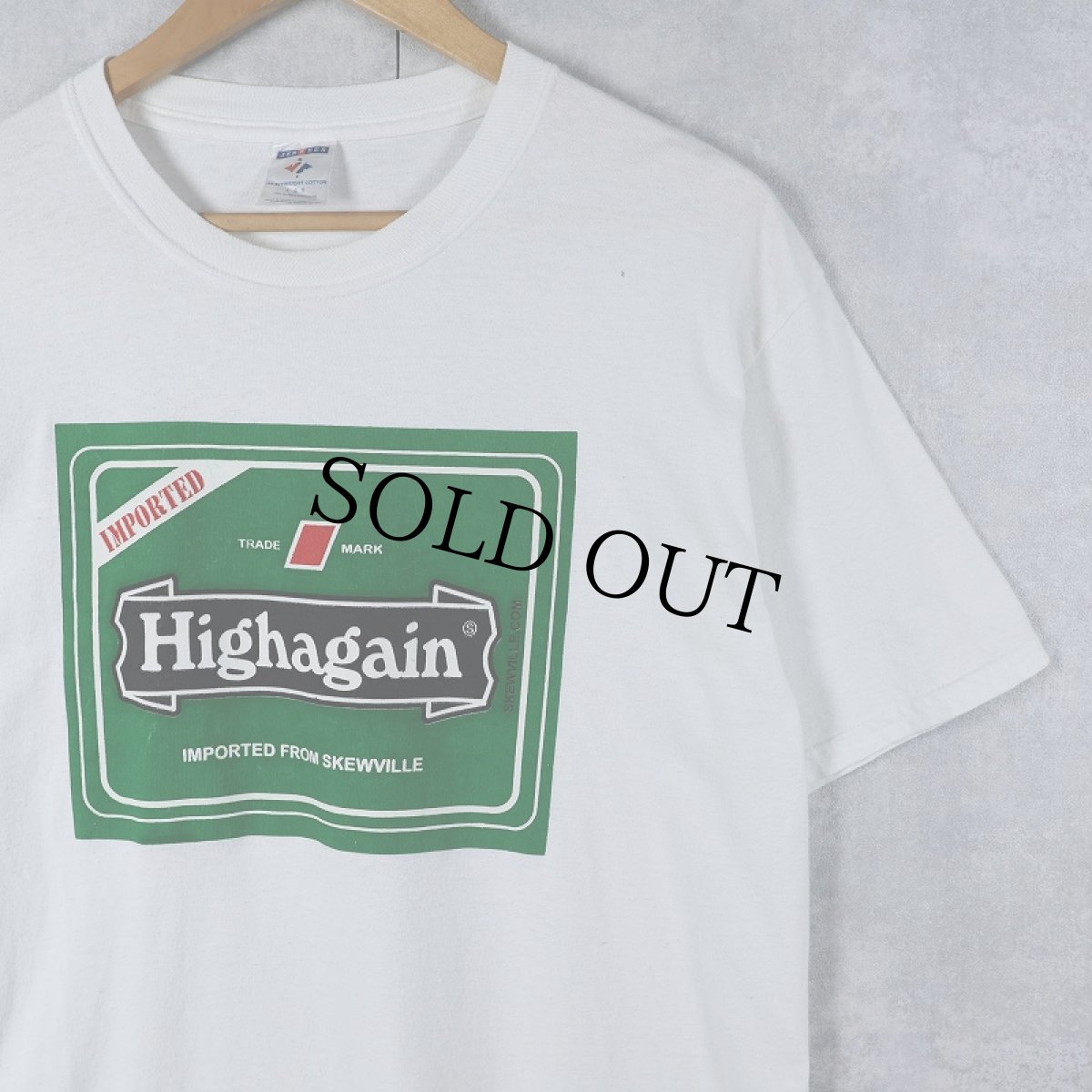 画像1: Highagain パロディプリントTシャツ L (1)