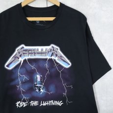 画像1: METALLICA "RIDE THE LIGHTNING" ヘヴィメタルバンドアルバムTシャツ BLACK 2X (1)