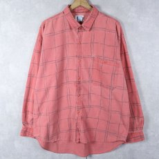 画像1: BUGLE BOY 有刺鉄線柄 コットンシャツ XL (1)
