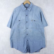 画像1: 50〜60's シャンブレーシャツ XL (1)