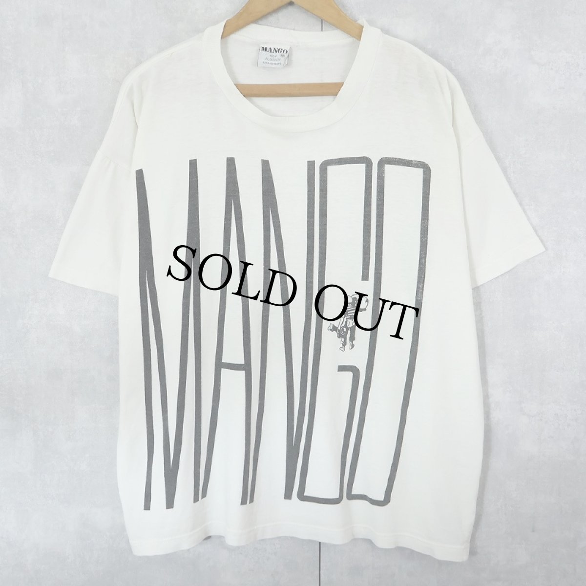 画像1: MANGO ロゴプリントTシャツ M (1)