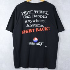 画像2: 90's PEPSI USA製 "GENERATION NEXT" 飲料メーカー プリントTシャツ BLACK L (2)
