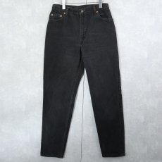 画像1: 90's Levi's 550 USA製 "サルファブラック" ブラックデニムパンツ W32 (1)