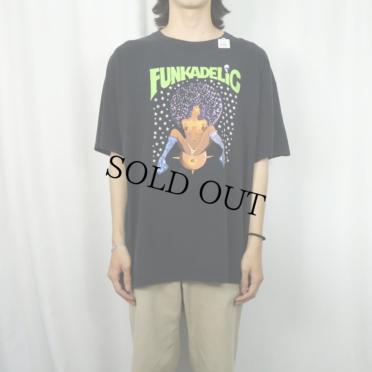 画像2: 2000's FUNKADELIC "Afro Girl" ファンクバンドTシャツ BLACK 2X (2)