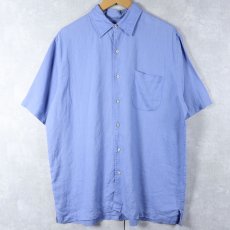 画像1: 90's LANDS' END リネンシャツ L (1)