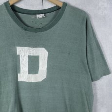 画像1: 60's Champion C中ランタグ "D" プリントTシャツ  (1)