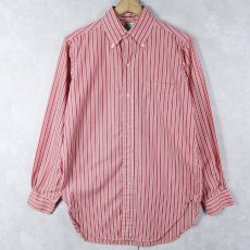 画像1: 60's Brooks Brothers ストライプ柄 コットン×ポリエステル ボタンダウンシャツ SZIE 14 1/2-2 (1)