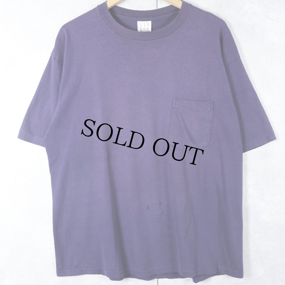画像1: 90's GAP USA製 無地ポケットTシャツ L (1)