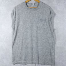 画像1: 80〜90's 無地 ノースリーブポケットTシャツ (1)
