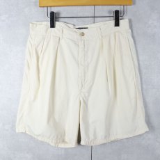 画像1: 90's POLO Ralph Lauren USA製 "POLO CHINO" 2タック コットンチノトラウザーズ W31 (1)