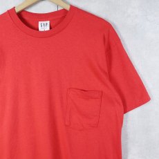 画像1: 90's GAP USA製 無地ポケットTシャツ S (1)