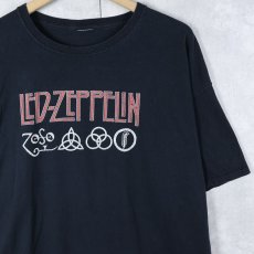 画像1: LED ZEPPELIN ロックバンドプリントTシャツ BLACK (1)