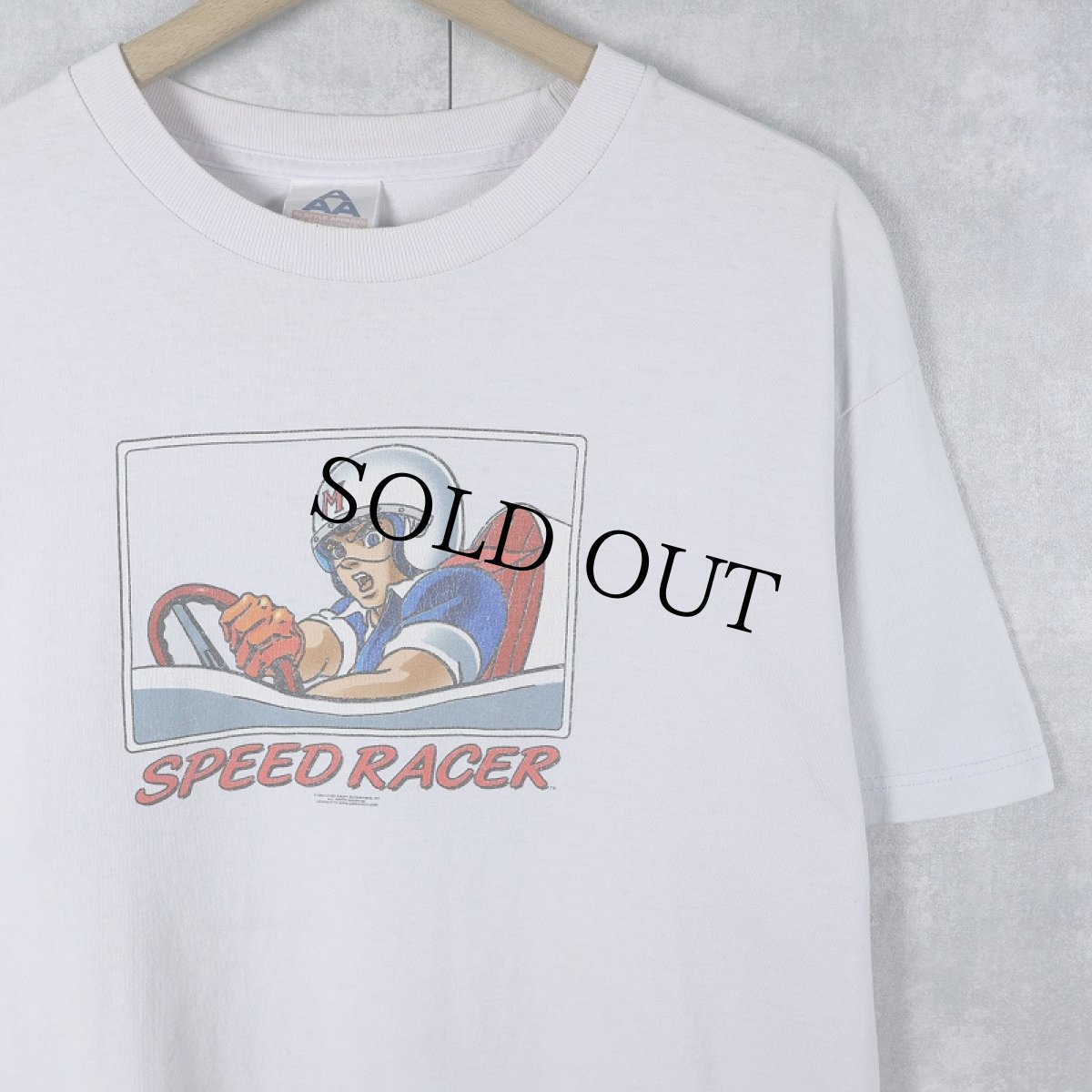 画像1: 2000's SPEED RACER アニメプリントTシャツ L (1)