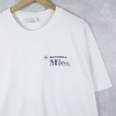 画像1: 90's MOTOROLA "Mica" 携帯電話企業 プリントTシャツ L (1)