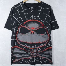 画像1: The Nightmare Before Christmas "Jack Skellington" キャラクター大判プリントTシャツ BLACK M (1)