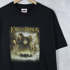 画像1: 2000's LORD OF THE RINGS "THE FELLOWCHIP OF THE RING" 映画プリントTシャツ BLACK L (1)