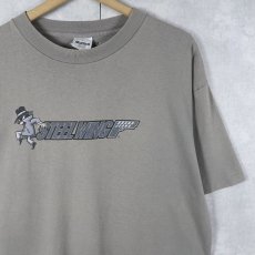画像1: 90's STEEL WINGS USA製 イラストプリントTシャツ L (1)