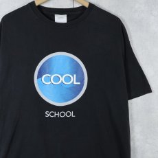 画像1: "COOL SCHOOL HOT CAREER" ジョークプリントTシャツ BLACK L (1)