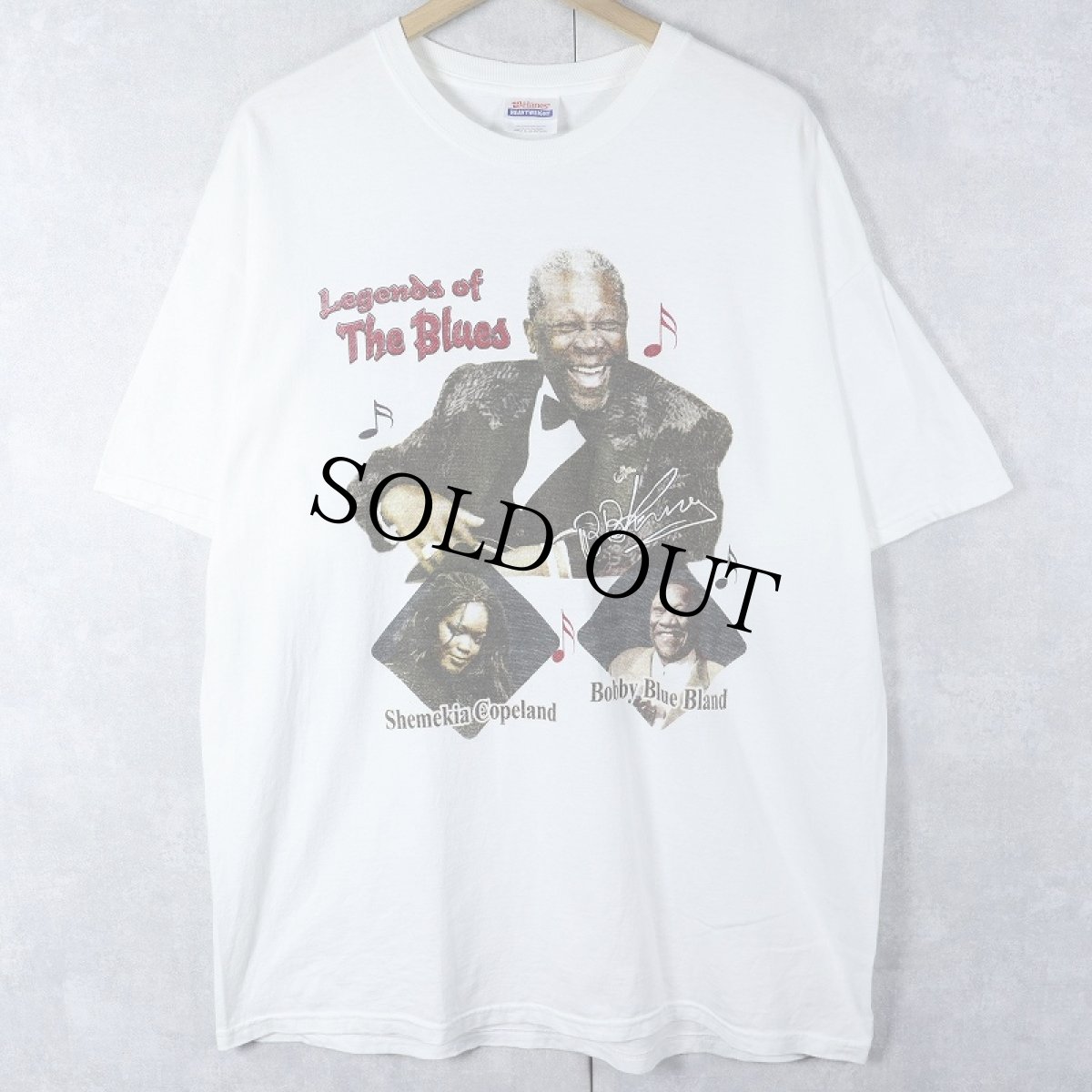 画像1: B.B.KING etc.. "4 the Blues Lover in you" ブルースシンガープリントTシャツ XL (1)
