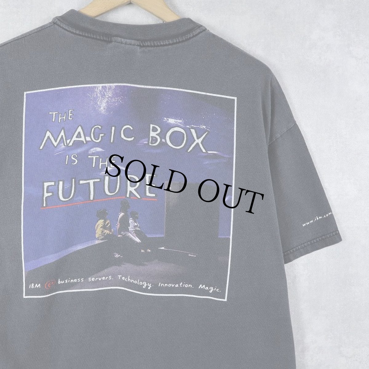画像2: 90〜2000's IBM "THE MAGIC BOX IS THE FUTURE" コンピューター企業 キャンペーンプリントTシャツ BLACK L (2)