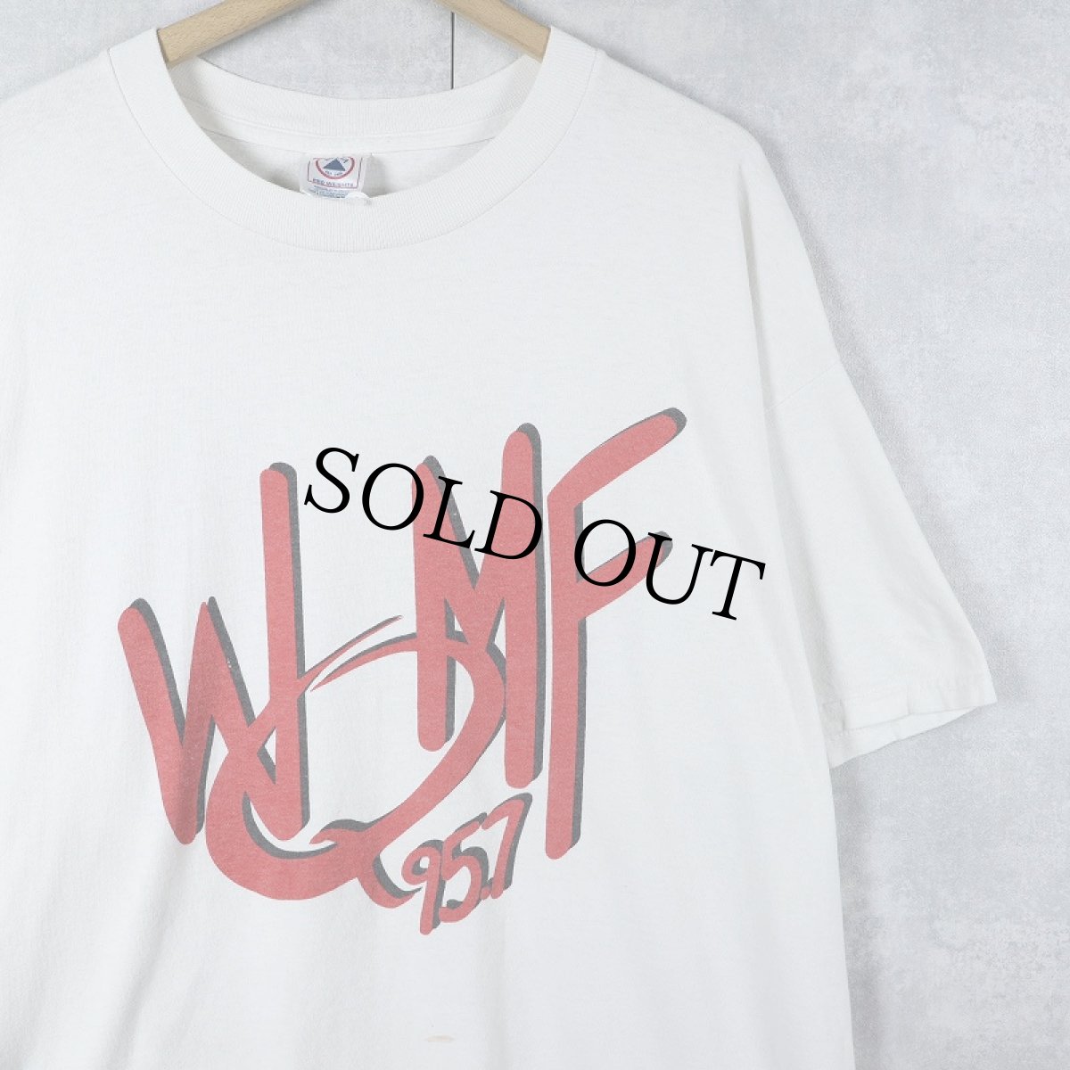 画像1: "WQMF 95.7" 音楽ラジオ番組プリントTシャツ XL (1)
