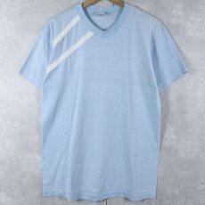 画像1: 70's Champion バータグ USA製 ラインデザイン Tシャツ XL (1)