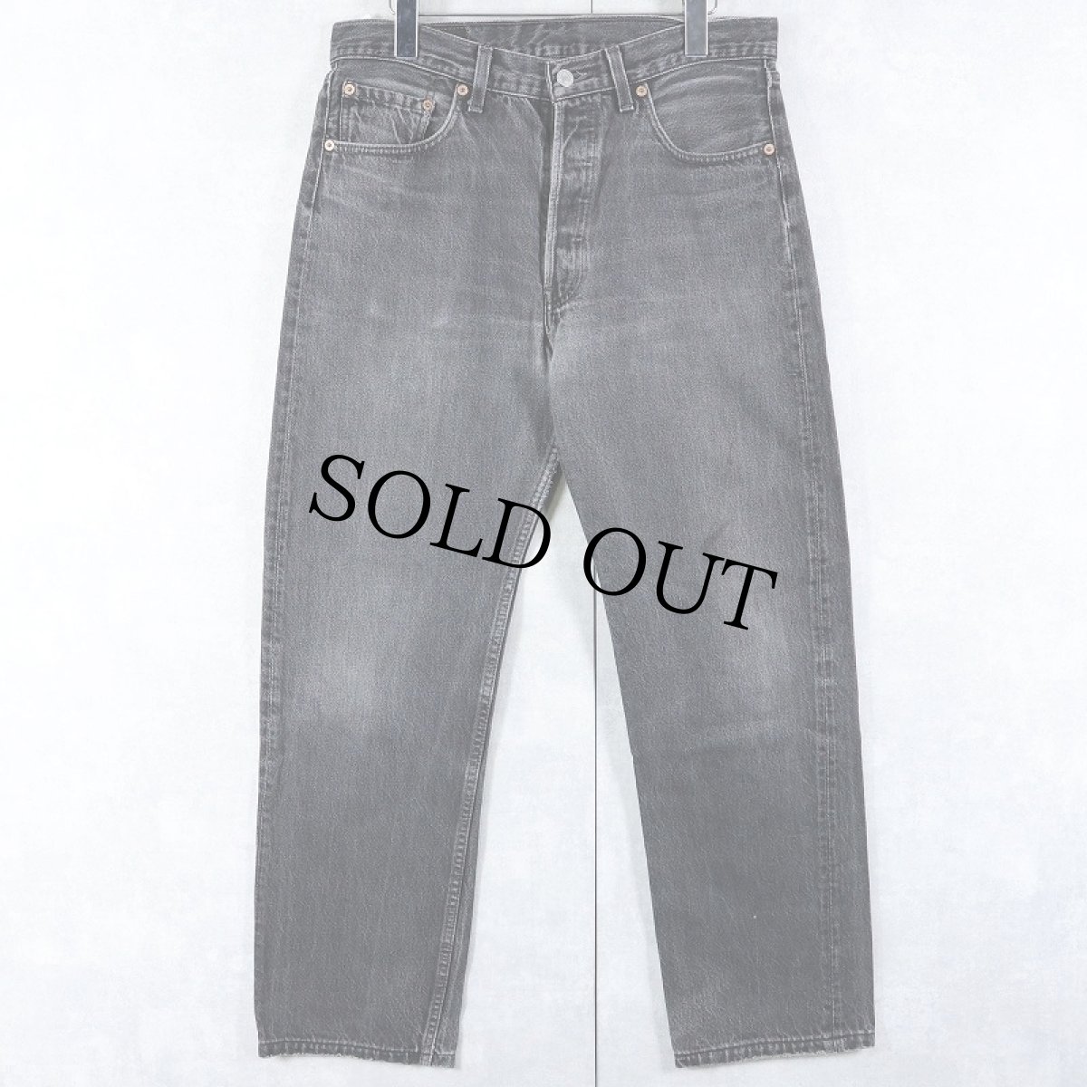 画像3: 90's Levi's 501 USA製 "サルファブラック" ブラックデニムパンツ W32 (3)