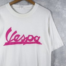 画像1: Vespa ITALY製 バイクメーカー ロゴプリントTシャツ XL (1)