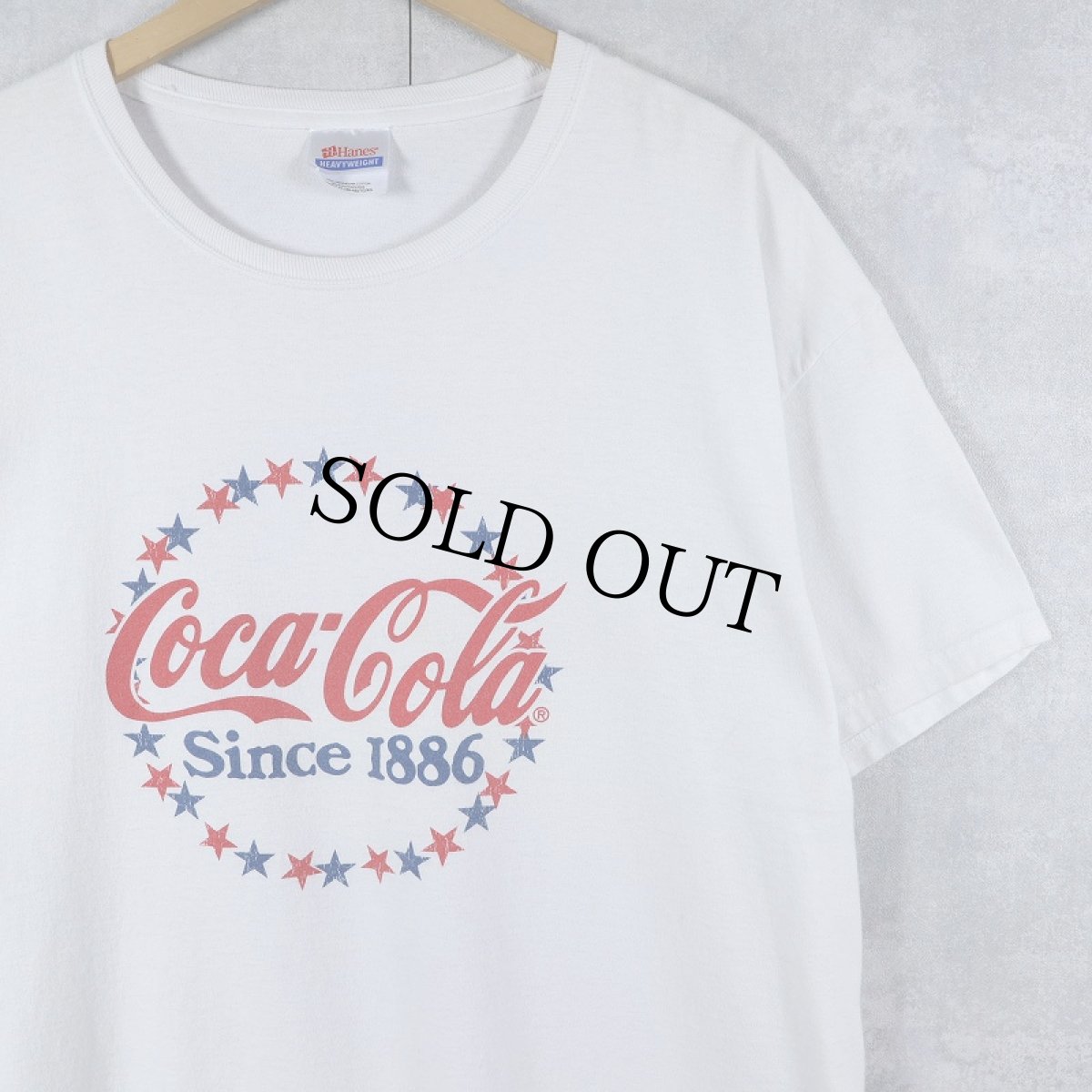 画像1: Coca-Cola 飲料メーカー ロゴプリントTシャツ XL (1)