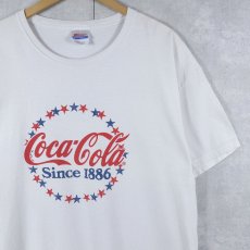 画像1: Coca-Cola 飲料メーカー ロゴプリントTシャツ XL (1)