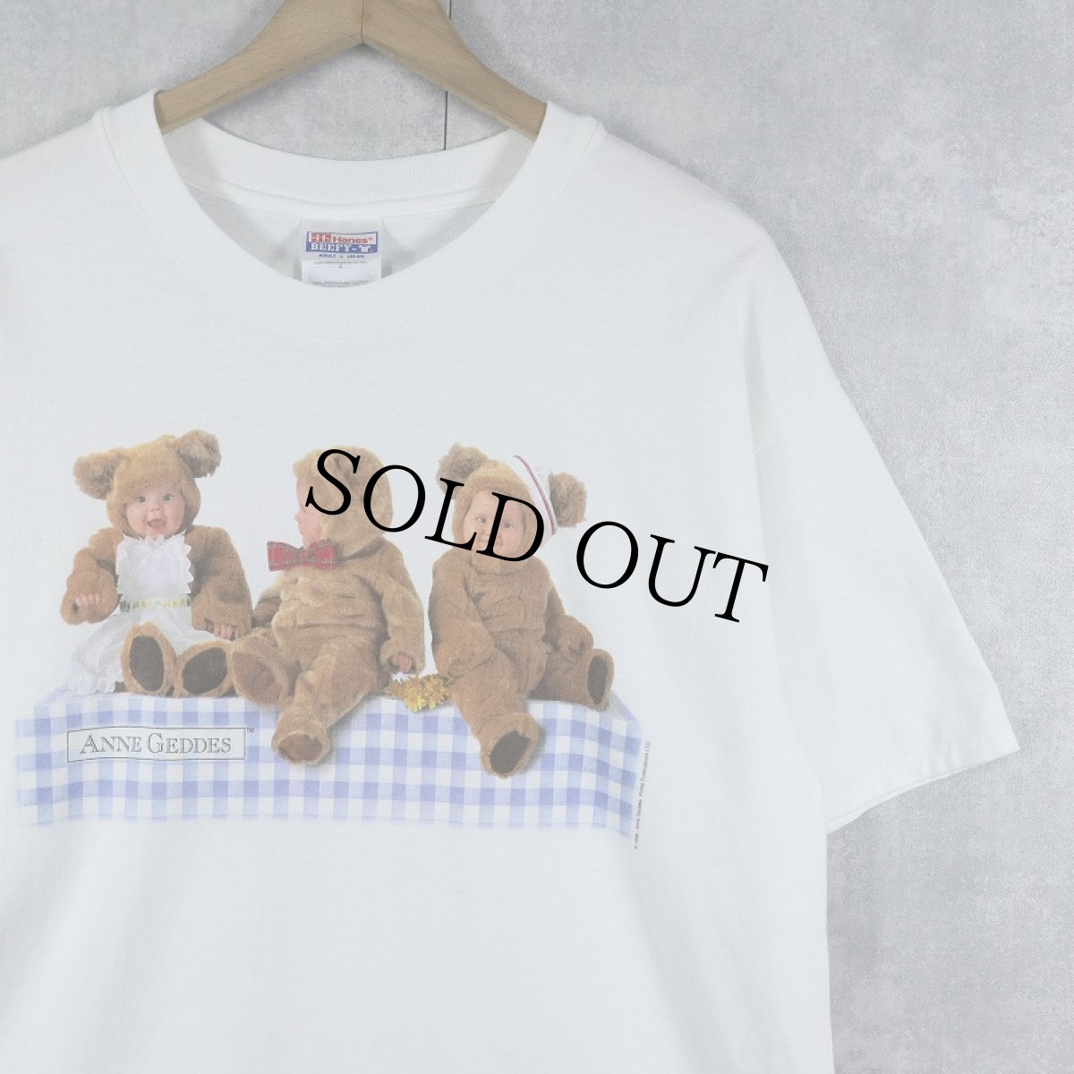 画像1: 90's ANNE GEDDES 赤ちゃんフォトアートプリントTシャツ L (1)