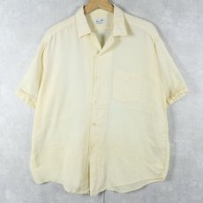 画像1: 50〜60's Wash and Wear コットンメッシュ オープンカラーシャツ (1)