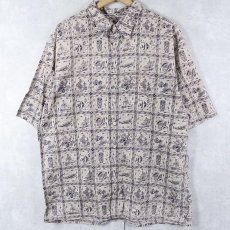 画像1: 80〜90's Reyn Spooner コットンハワイアンシャツ L (1)