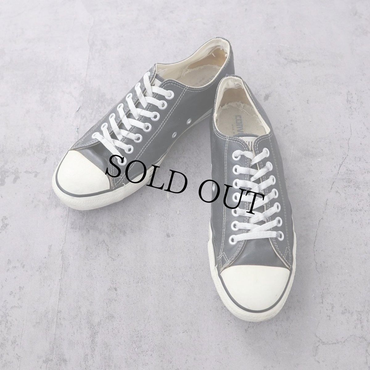 画像1: 90's CONVERSE USA製 レザースニーカー BLACK 28cm (1)