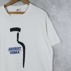 画像1: 90's ABSOLUT VODKA USA製 ウォッカブランド プリントTシャツ XL (1)