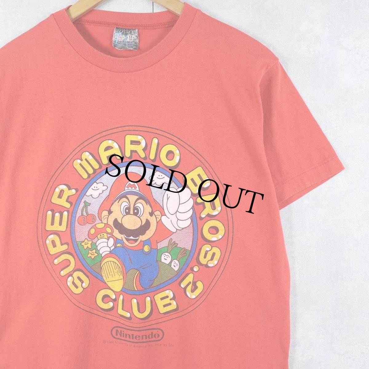 画像1: 80's NIntendo SUPER MARIO キャラクタープリントTシャツ L (1)