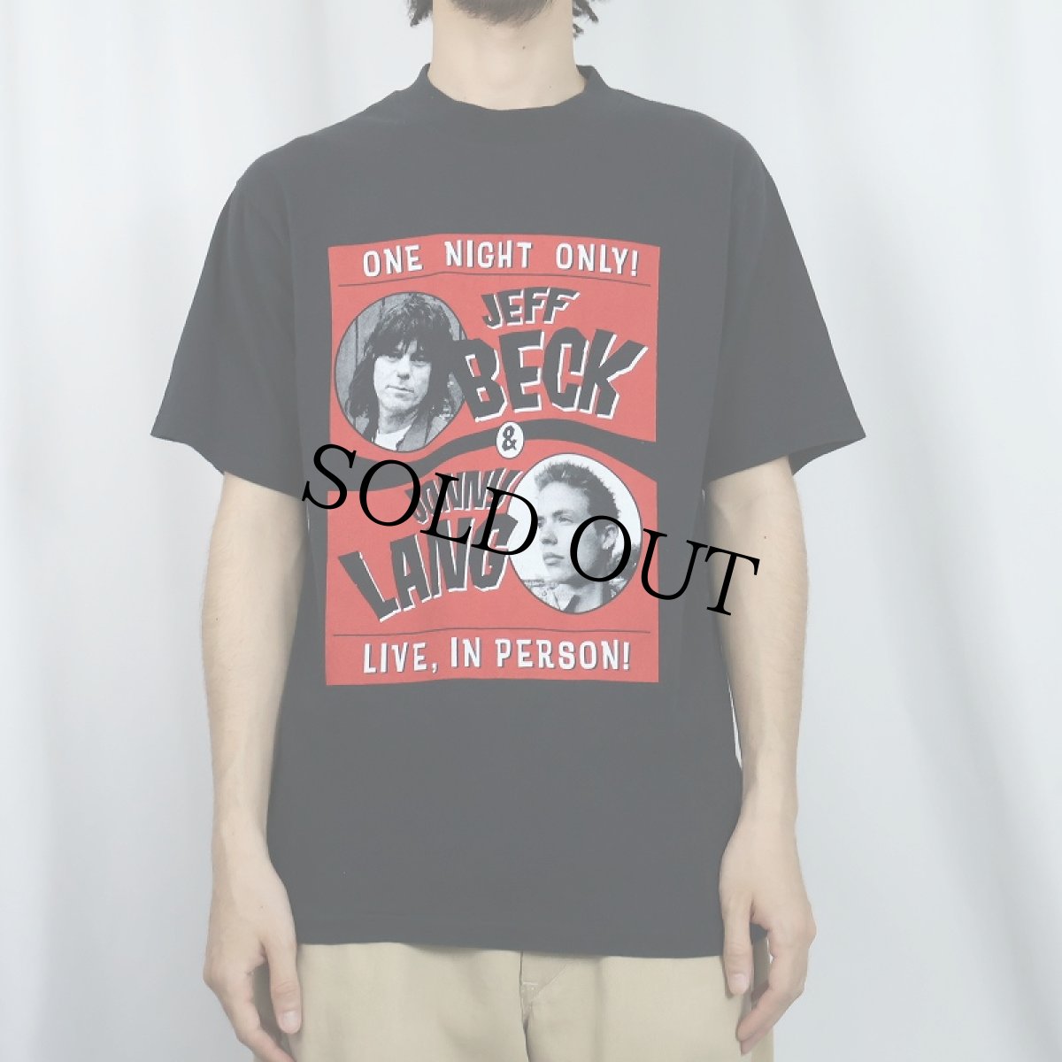 画像3: 90's Jeff Beck & Jonny Lang "Rock & Roll Show" ツアーTシャツ BLACK M (3)
