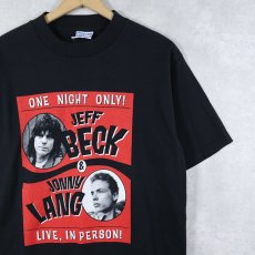 画像1: 90's Jeff Beck & Jonny Lang "Rock & Roll Show" ツアーTシャツ BLACK M (1)