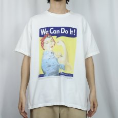 画像2: "We Can Do It!" 第二次世界大戦 ポスタープリントTシャツ L (2)