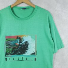 画像1: 80's Ocean Pacific USA製 "DIALEDIN" プリントTシャツ L (1)